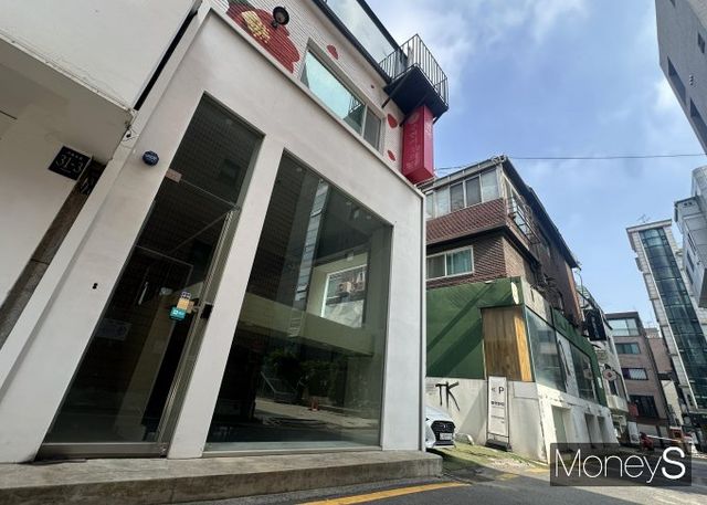 가로수길 골목에 상가 건물이 공실로 비어있다. /사진=장동규 기자