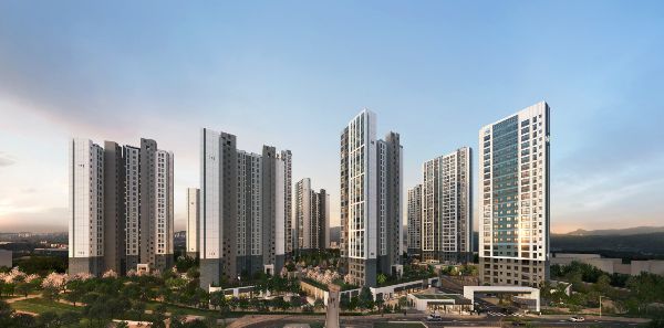 초등학교와 인접한 단지의 인기가 갈수록 커지는 가운데 HMG그룹이 이달 말 '신분평 더웨이시티 제일풍경채' 분양에 나선다. 사진은 '신분평 더웨이시티 제일풍경채' 투시도./사진=HMG그룹