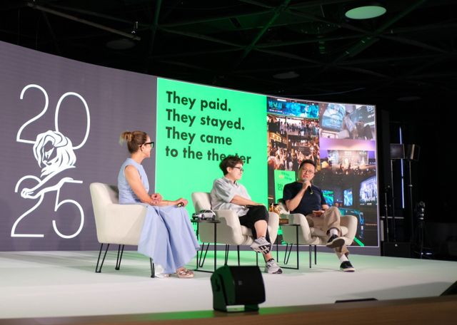 칸 국제 광고제에서 5관왕을 차지한 현대차·이노션이 주최 측이 초청한 세미나에서 기존 광고의 전형적 틀을 벗어난 차별화된 메시지 전달 방식 등을 공유하며 호응을 얻었다. 사진은 세미나를 진행했던 이노션 미국 자회사 캔버스 월드와이드의 최고 고객 책임자 크리스티 린드(왼쪽부터)와 이노션 최고 크리에이티브 책임자(CCO) 김정아 부사장, 현대차 브랜드마케팅본부 지성원 전무. /사진=현대차