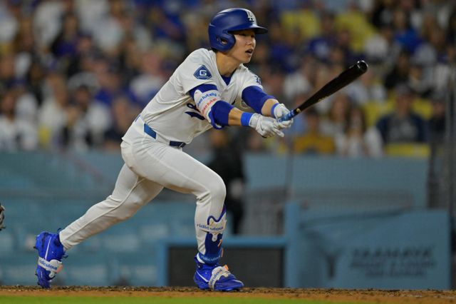 LA다저스에서 활약 중인 김혜성이 2루타와 득점을 추가했다. 사진은 다저스에서 활약 중인 김혜성의 모습. /사진=로이터