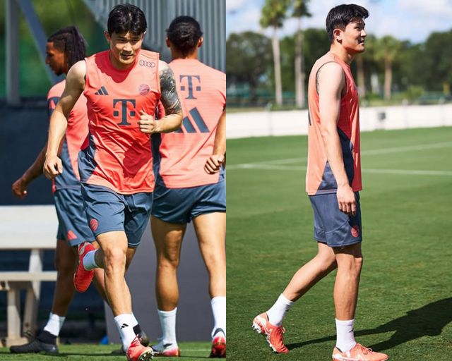 바이에른 뮌헨 김민재가 2개월 만에 팀 훈련에 복귀했다. 사진은 23일(한국시각) 뮌헨 공식 인스타그램을 통해 공개된 김민재의 모습. /사진=바이에른 뮌헨 인스타그램 캡처