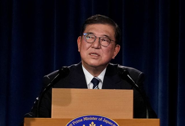 이시바 시게루 일본 총리가 네덜란드 헤이그에서 열리는 북대서양조약기구(NATO·나토) 정상회의에 불참한다. 사진은 이시바 총리가 지난 17일(현지시각) 캐나다 앨버타주 캘거리에서 열린 G7 정상회담 후 기자회견 하는 모습. /사진=로이터