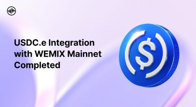 위믹스 재단이 '위믹스3.0(WEMIX3.0)' 메인넷에 스테이블코인 'USDC.e'를 정식 도입하기로 했다. /사진=위메이드