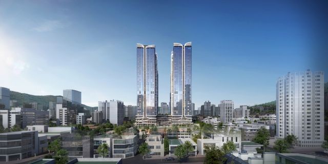 대우건설이 오는 8월 부산광역시 부산진구 전포동 668-1번지 일원에 '서면 써밋 더뉴'를 분양한다. '서면 써밋 더뉴' 투시도 /사진 제공=대우건설