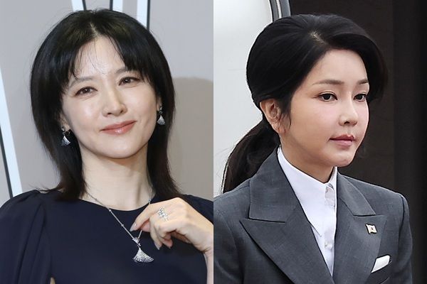 배우 이영애가 윤석열 전 대통령 부인 김건희 여사와 연관돼 있다는 취지의 주장을 한 유튜버가 벌금 700만원의 약식명령을 받았다. 사진은 배우 이영애(왼쪽)와 윤석열 전 대통령의 부인 김건희 여사(오른쪽). /사진=뉴스1