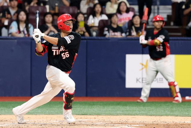 KIA타이거즈가 대체자들의 맹활약 속에 상승세를 타고 있다. 사진은 KIA에서 활약 중인 오선우. /사진=뉴스1