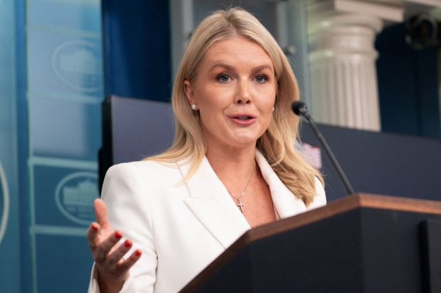 미국 백악관이 상호관세 유예기한을 연장할 수 있다고 전했다. 사진은 지난 26일(현지시각) 캐롤라인 레빗 백악관 대변인이 미국 워싱턴 D.C. 백악관에서 언론 브리핑을 하고 있는 모습. /사진=로이터