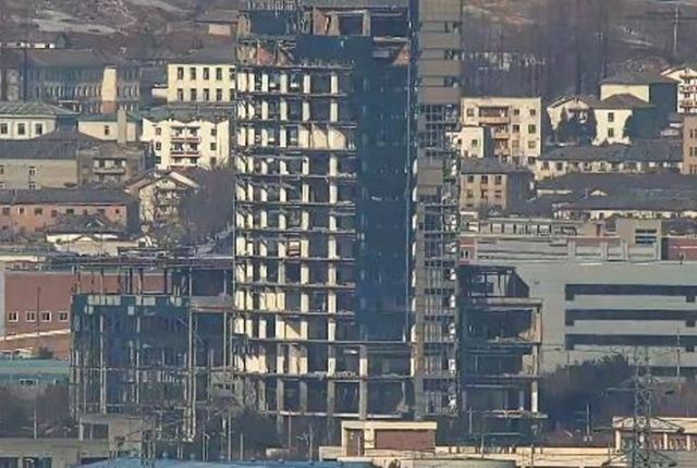 철거 후 개성공단 종합지원센터의 모습. /사진=합동참모본부(뉴스1) 