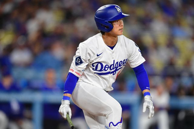 LA다저스 김혜성이 데뷔 첫 3루타를 신고하는 등 공수에서 맹활약했다. 사진은 다저스에서 활약 중인 김혜성의 모습. /사진=로이터