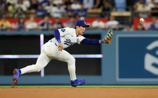 LA다저스 김혜성이 세 경기 연속 중견수로 선발 출전한다. 사진은 다저스에서 활약 중인 김혜성의 모습. /사진=로이터