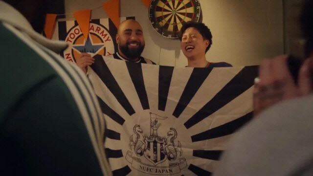 뉴캐슬 유나이티드가 방한을 앞두고 욱일기를 연상케 하는 장면을 SNS에 업로드한 후 사과했다. 사진은 2일(한국시각) 뉴캐슬이 공개한 2025-26시즌 서드 유니폼 공개 영상 중 일부. /사진=뉴캐슬 유나이티드 SNS 캡처