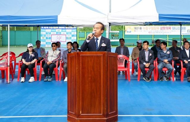 성남시의회, 제21회 수정구청장배 생활체육 테니스대회 개회식 참석