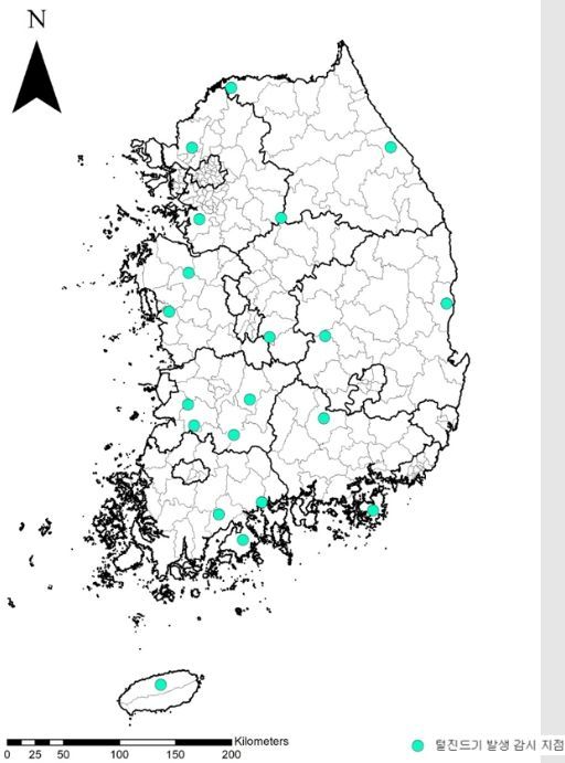 2024년 털진드기 발생 감시지점