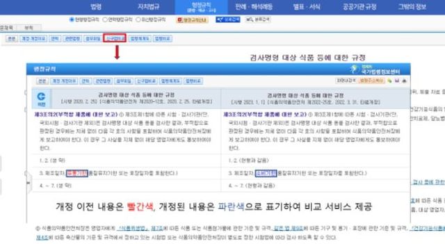 행정규칙 신구대비