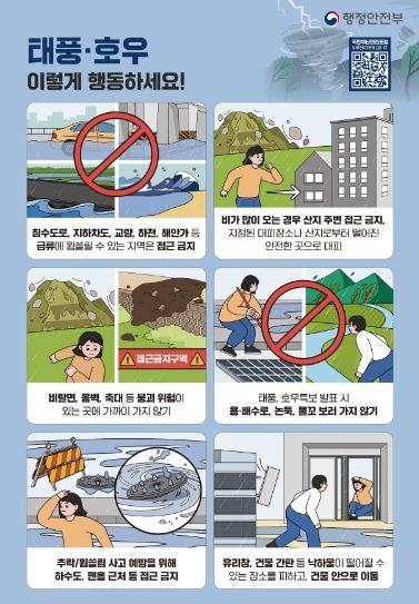 태풍·호우 등 자연재난 발생 시 국민행동요령