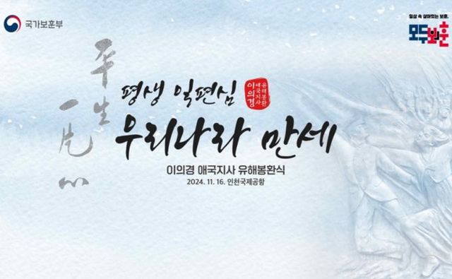 이의경 애국지사 유해 봉환식