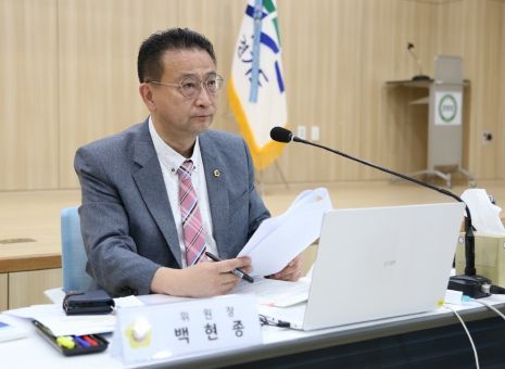 경기도의회 도시환경위원회 백현종 위원장, 하천수 의약물질 검출에 대한 선제적 대응 요구