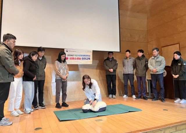 찾아가는 심폐소생술 교육(11월 7일 방장산 자연휴양림)