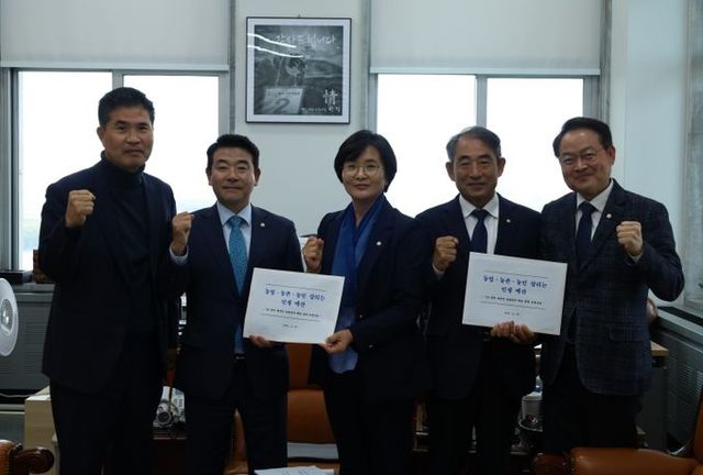 이원택·윤준병·임미애 등 민주당 농해수위 의원들 박정 예결위원장에게 “농업민생예산 증액”요청