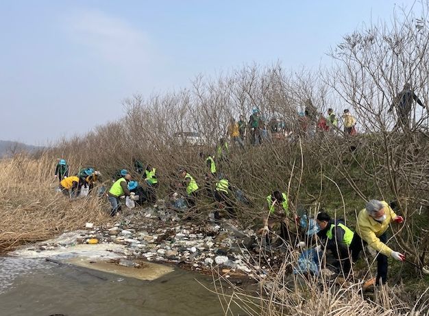 평택시 안중출장소, 남양호 새봄맞이 일제 대청소