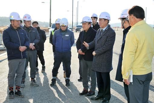 정장선 평택시장, 화양지구 도시개발사업 현장 방문