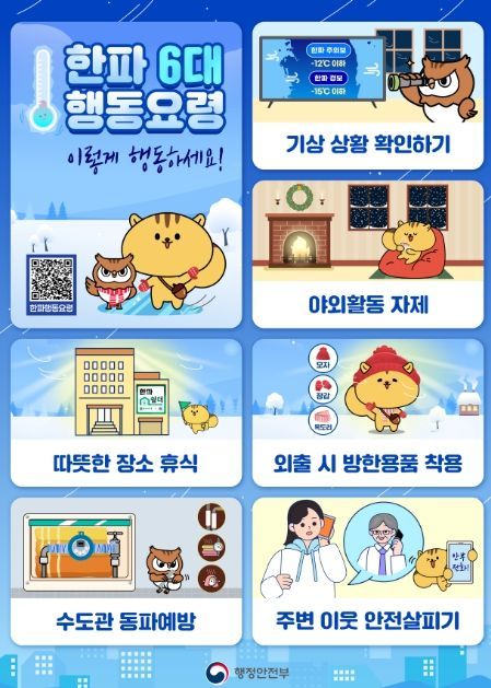 한파 대비 국민행동요령 포스터