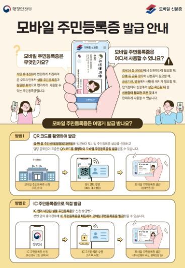 양주시, ‘모바일 주민등록증’ 발급ⵈ 오는 28일부터 시행