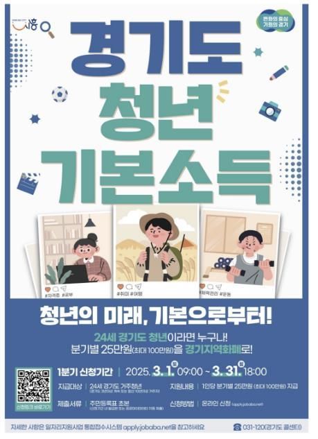 시흥시, 2025년 청년기본소득 1분기 신청 개시