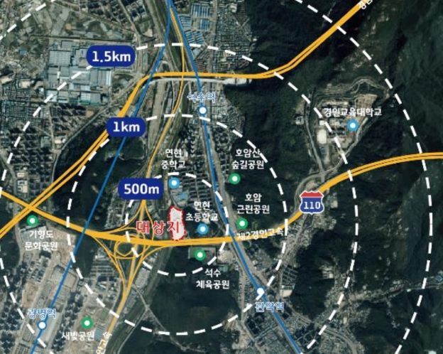 연현마을 공원 조성사업 위치도