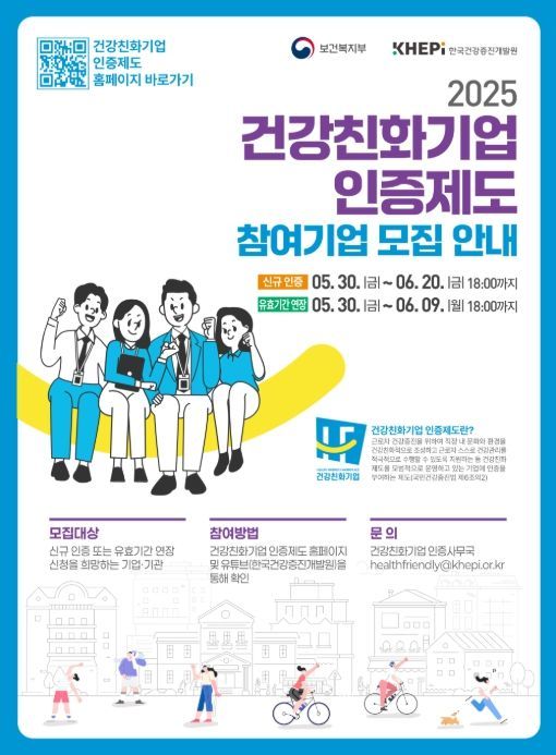 2025년 건강친화기업 인증제도 사업 안내 웹포스터
