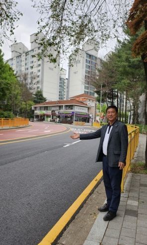 이택수 경기도의원, 지역구 도로 재포장공사 현장 점검