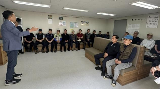 수지구, 도시녹지관리 기간제근로자 휴게실 환경 개선 사항 설명