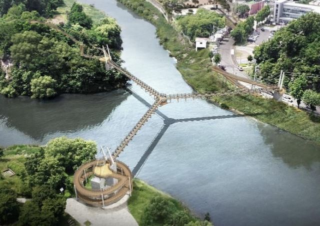 Y자형 출렁다리 조감도