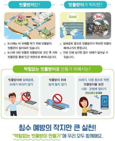 막힘없는 빗물받이 만들기 홍보