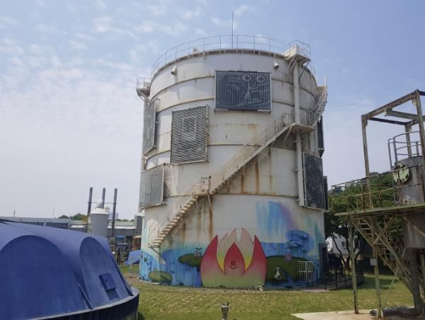 완성된 놀이통 그래피티 작품