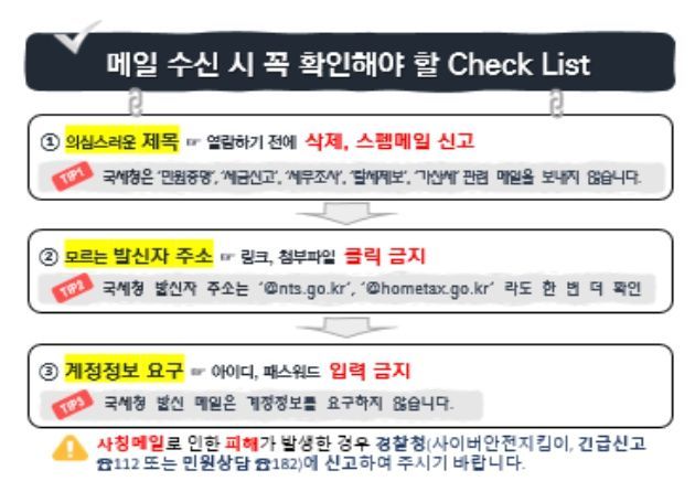 메일 수신 시 꼭 확인해야 할 Check List