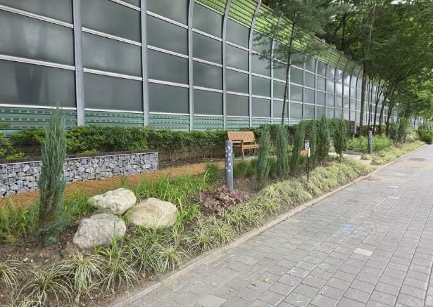 명지대 사거리 완충녹지 개선 후 모습