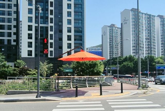 수지구 주요도로 그늘막 설치