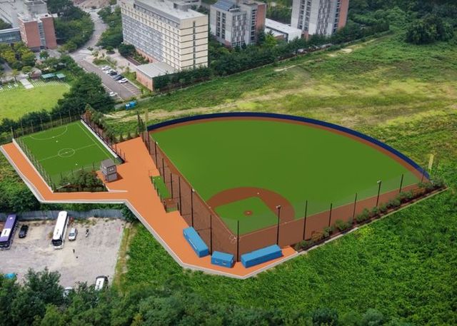 경인교대 경기캠퍼스 유휴부지에 조성 중인 야구 전용 경기장 조감도