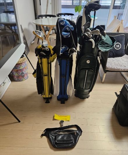 광명시가 경기도와 합동으로 진행한 고액체납자 가택수색 시 찾아낸 고액의 골프채, 골프가방.