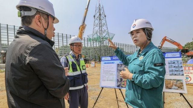 지식14BL 송전탑 철거 현장 점검 모습