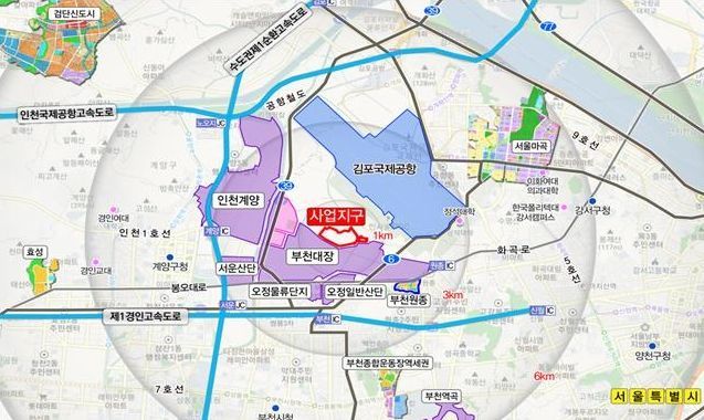 위치도(부천 대장안취락)