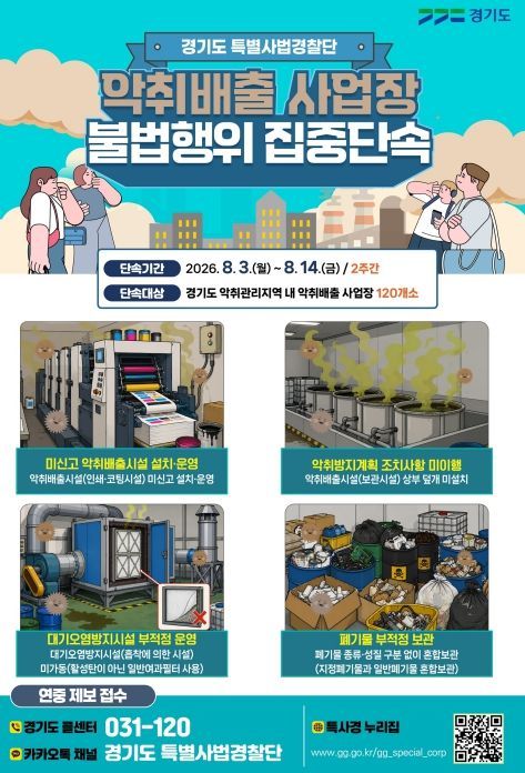 악취배출 사업장 불법행위 집중단속