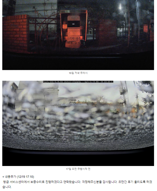 자동차 카페에 올라온 뒷유리 파손 관련 게시물 내용 출처테슬라코리아클럽