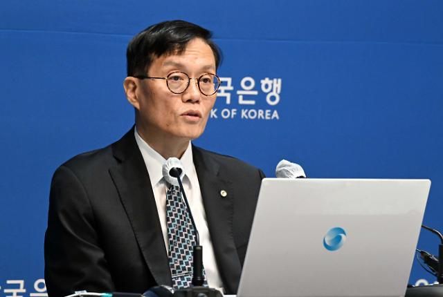 이창용 한국은행 총재가 13일 서울 중구 한국은행에서 열린 7월 금융통화위원회 금리 결정에 대한 기자간담회에서 발언하고 있다 사진공동취재단