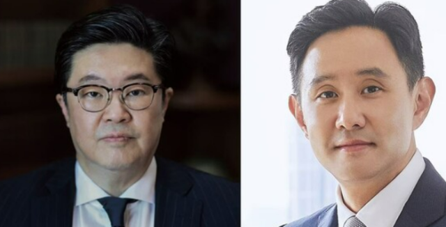 김병주 MBK파트너스 회장왼쪽과 최윤범 고려아연 회장 사진각사 