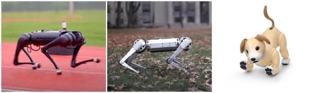 왼쪽부터 유니트리&nbsp;로보틱스 Go1 MIT 치타 로봇 소니 아이보 사진유니트리&nbsp;로보틱스 유튜브 MIT 유튜브 소니