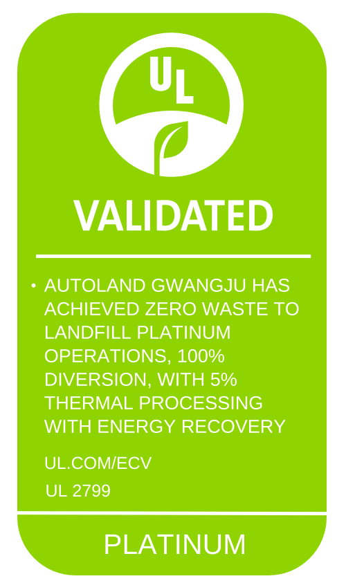 폐기물 매립 제로 플래티넘 등급 검증 마크 사진기아