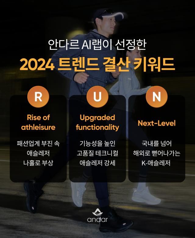 안다르 애슬레저 이노베이션 랩이 발표한 올해 트렌드 결산 키워드런RUN 사진안다르 