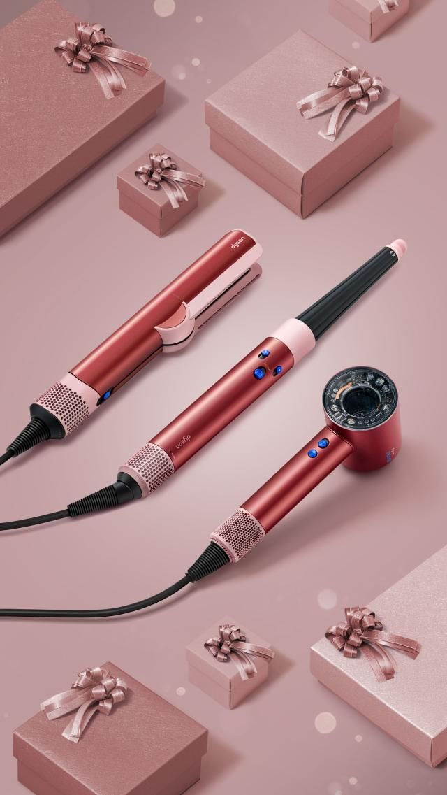 다이슨 스트로베리 브론즈 블러시 핑크 홀리데이 기프트 에디션 3종 사진 다이슨